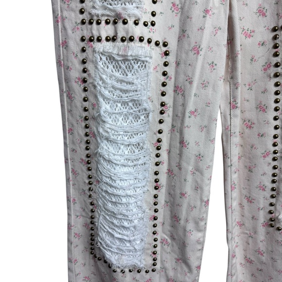 POL Patchwork Floral Denim Jeans NWOT S/M - Picture 5 of 7